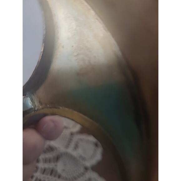 Vintage Cruet Simpson Hall Miller Quad Silverplate Cranberry Cut Glass Decor DIY - Picture 12 of 16